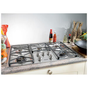 Miele Professional Series 36 in. 5-Burner Natural Gas Cooktop with Power Burner - Stainless Steel, , hires