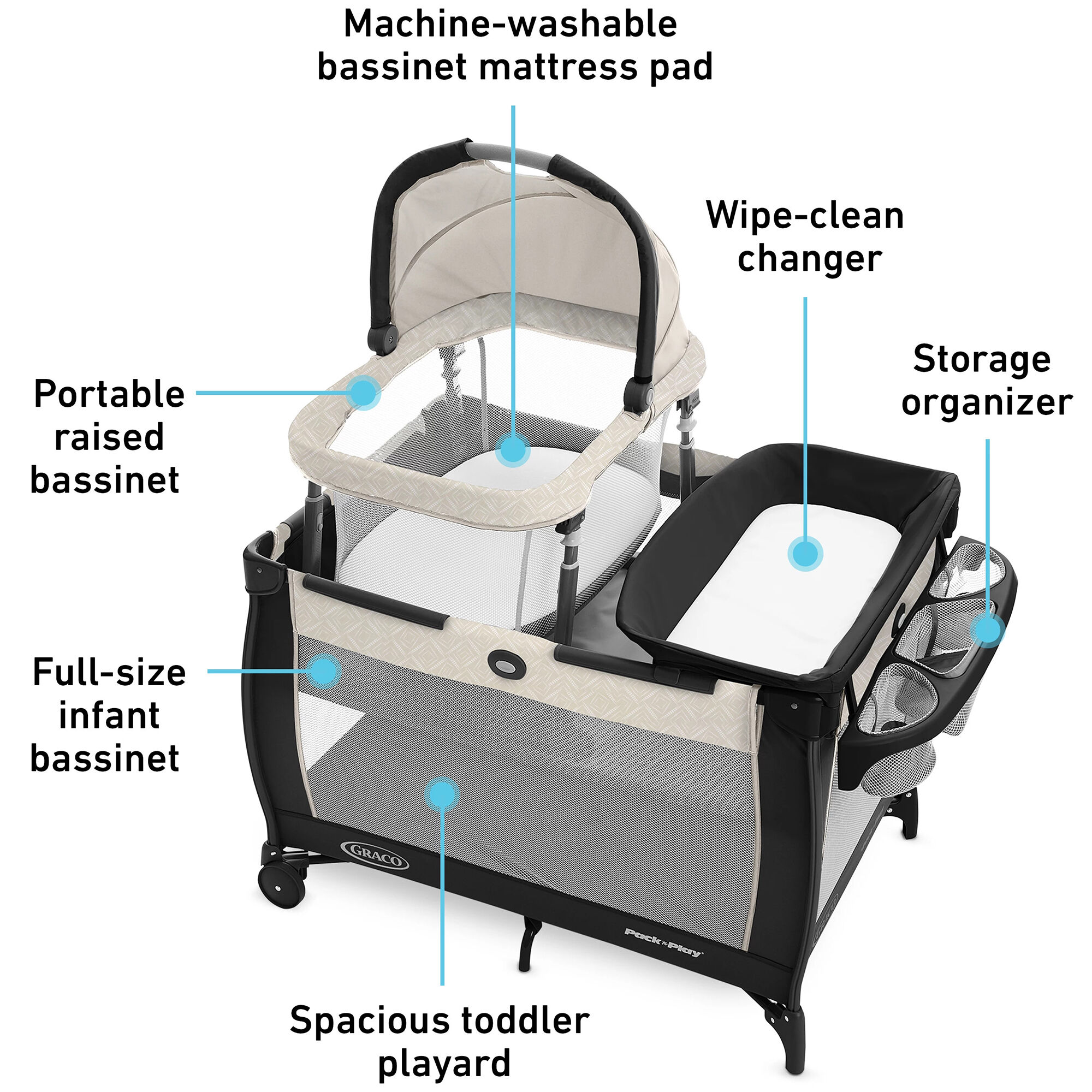 Graco Pack n Play Day2Dream Travel Bassinet Playard Lo P.C. Richard Son