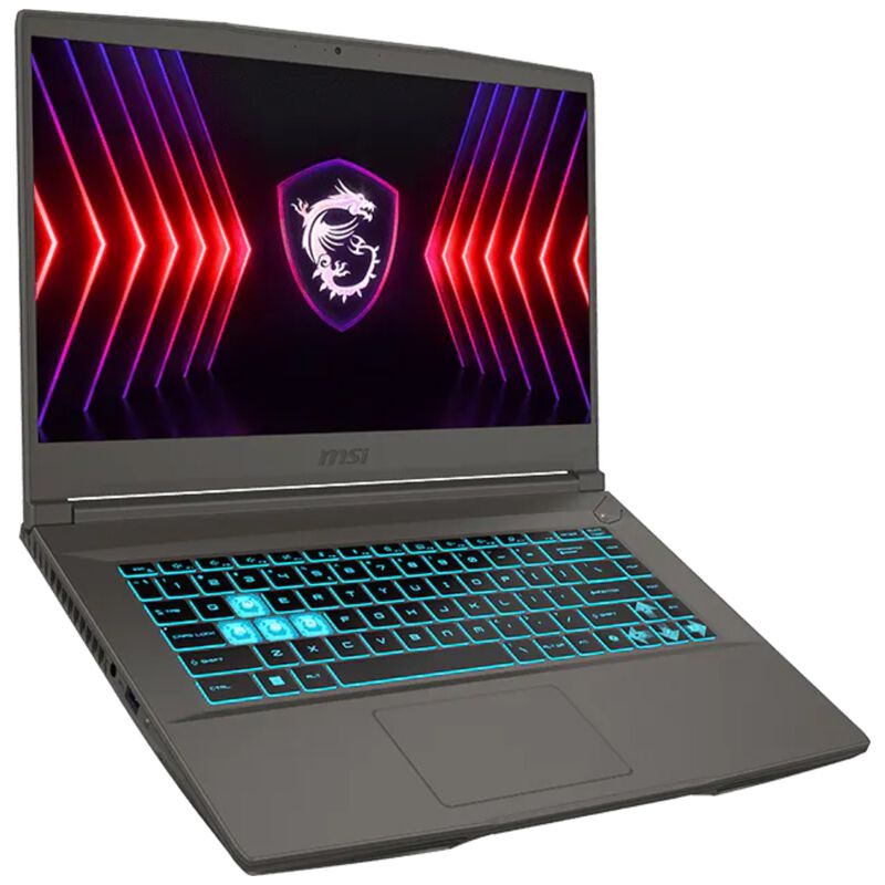 MSI Thin A15 B7V Laptop AMD Ryzen 5 7535HS 16GB RAM 512GB SSD, NVIDIA GeForce RTX 4060 Graphics in Black, , hires