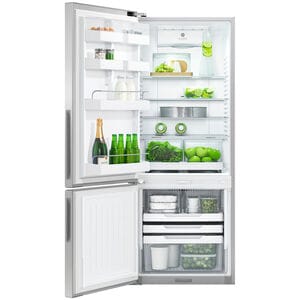 Fisher & Paykel Series 5 25 in. 13.5 cu. ft. Left-Hinged Smart Counter Depth Bottom Freezer Refrigerator - Stainless Steel, , hires