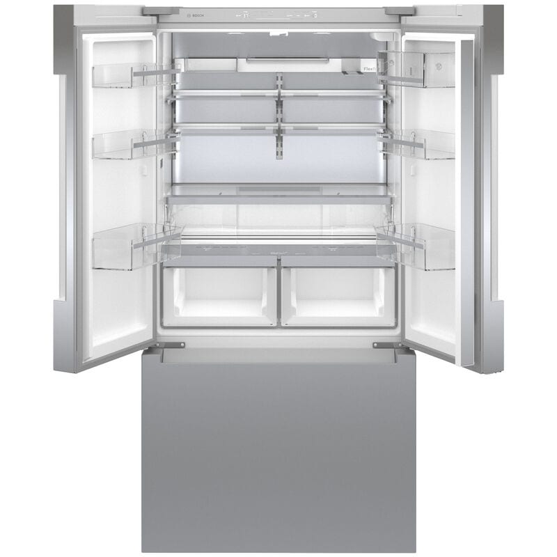 Bosch 800 Series 36 in. 20.8 cu. ft. Smart Counter Depth French Door Refrigerator with Internal Water Dispenser and Recessed handles Anti-Finger Print Stainless Steel, , hires