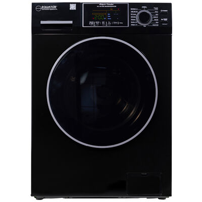 Equator 24 in. 1.6 cu. ft. Electric Front Load Ventless All-in-One Laundry Center with Sanitize Cycle & Sensor Dry - Black | EZ4700CB