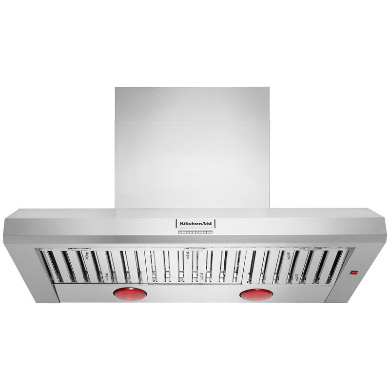 KitchenAid 48 in. Ducted Canopy Pro Style Style Range Hood with 4 Fan Speeds & 3 LED Lights - Stainless Steel, , hires