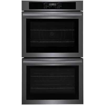Frigidaire 30 in. 10.6 cu. ft. Top Control Electric Double Wall Oven With Standard Convection - Black Stainless Steel | FCWD3030AD