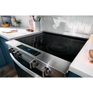 Whirlpool 30 in. 5.3 cu. ft. Smart Air-Fry Electric Range with Radiant Burners - Stainless Steel, , hires