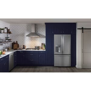 GE 30 in. Convertible Chimney Style Range Hood with 350 CFM, 4 Fan Speeds & 2 Halogen Lights - Stainless Steel, , hires