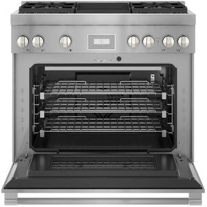 Thermador Pro Harmony Professional Series 36 in. 5.1 cu. ft. Smart Standard Convection Gas Range with 4 Sealed Burners & Griddle - Stainless Steel, , hires