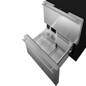 Summit 24 in. 3.7 cu. ft. Built-in Outdoor Frost Free Double Freezer Drawers - Stainless Steel/Panel Ready, , hires