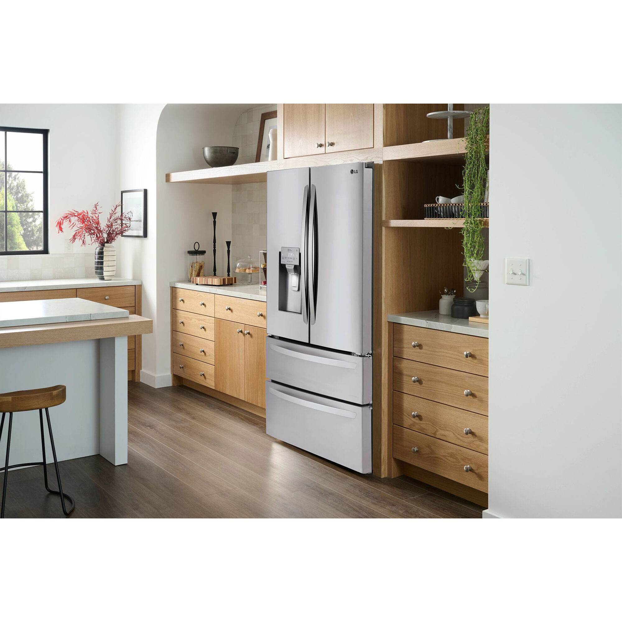 LG 36 in. 27.8 cu. ft. Smart 4-Door French Door Refrigerator with