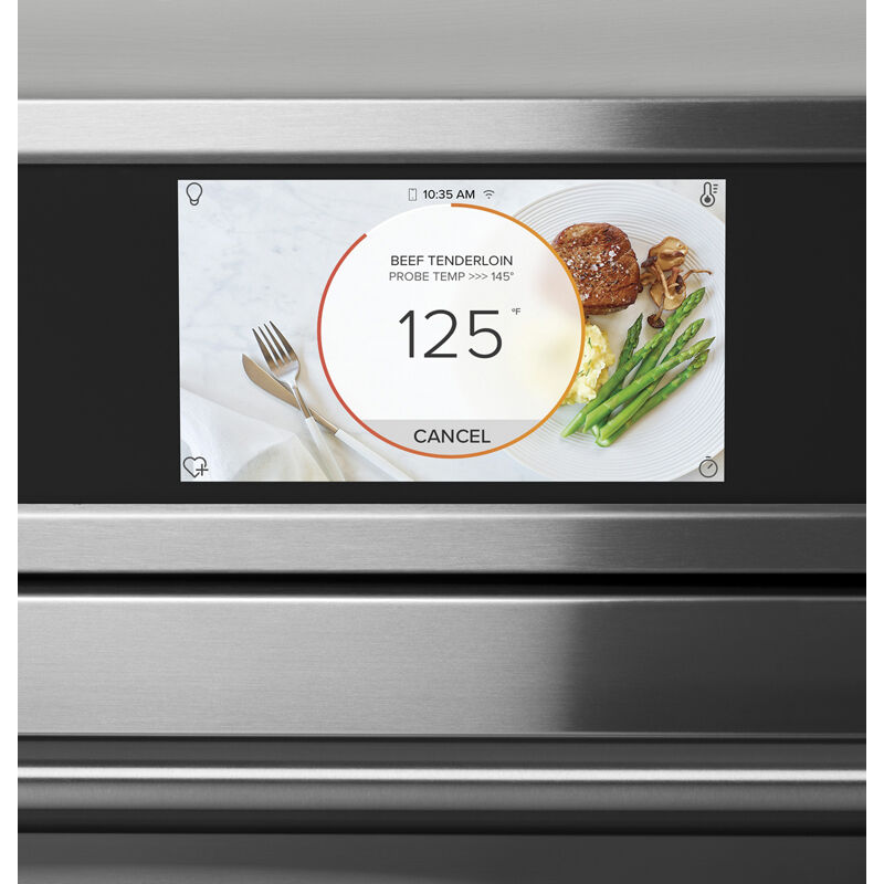 Cafe Professional Series 30 in. 10 cu. ft. Smart Top Control Electric Double Wall Oven with True European Convection - Stainless Steel, Stainless Steel, hires