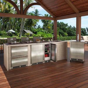 Marvel Outdoor Collection 24 in. 5.3 cu. ft. Built-In Outdoor Undercounter Refrigerator - Stainless Steel, , hires