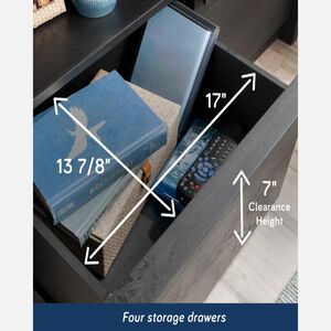 Sauder Harvey Park Collection Large TV Credenza - Raven Oak, , hires