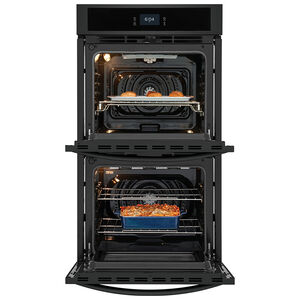 Frigidaire 27 in. 7.6 cu. ft. Top Control Electric Double Wall Oven with Standard Convection - Black, Black, hires