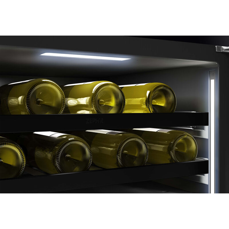 Zephyr Presrv Series 24 in. Compact Built-In/Freestanding 5.2 cu. ft. Wine Cooler with 45 Bottle Capacity, Dual Temperature Zones & Digital Control - Custom Panel Ready, , hires