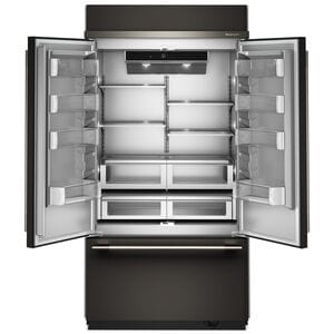 KitchenAid 42 in. 24.2 cu. ft. Built-In Counter Depth French Door Refrigerator with Ice Maker - Black Ore, Black Ore, hires