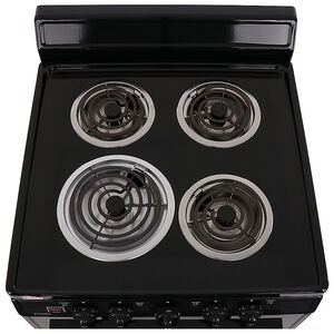 Premier 24 in. 3 cu. ft. Electric Range with Coil Burners - Black, , hires