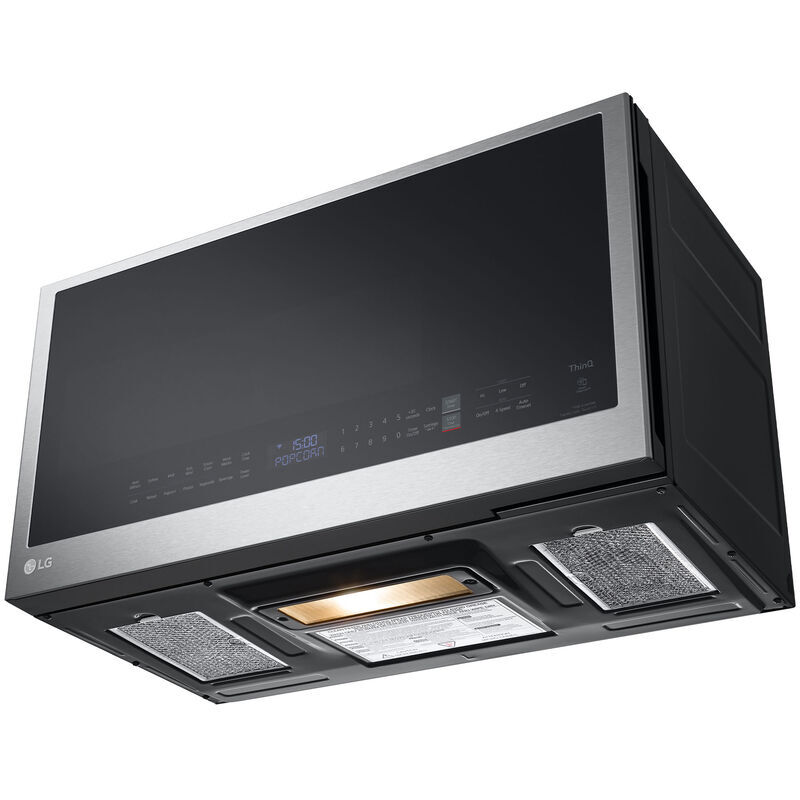 LG 30 in. 2.0 cu. ft. 1050W Smart Over-the-Range Microwave with 400 CFM & Sensor Cooking - PrintProof Stainless Steel, PrintProof Stainless Steel, hires