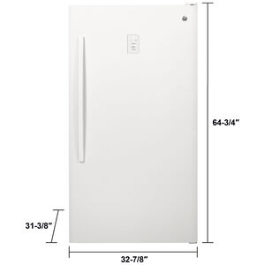 GE 33 in. 17.3 cu. ft. Garage-Ready Upright Freezer with Adjustable Shelves - White, , hires