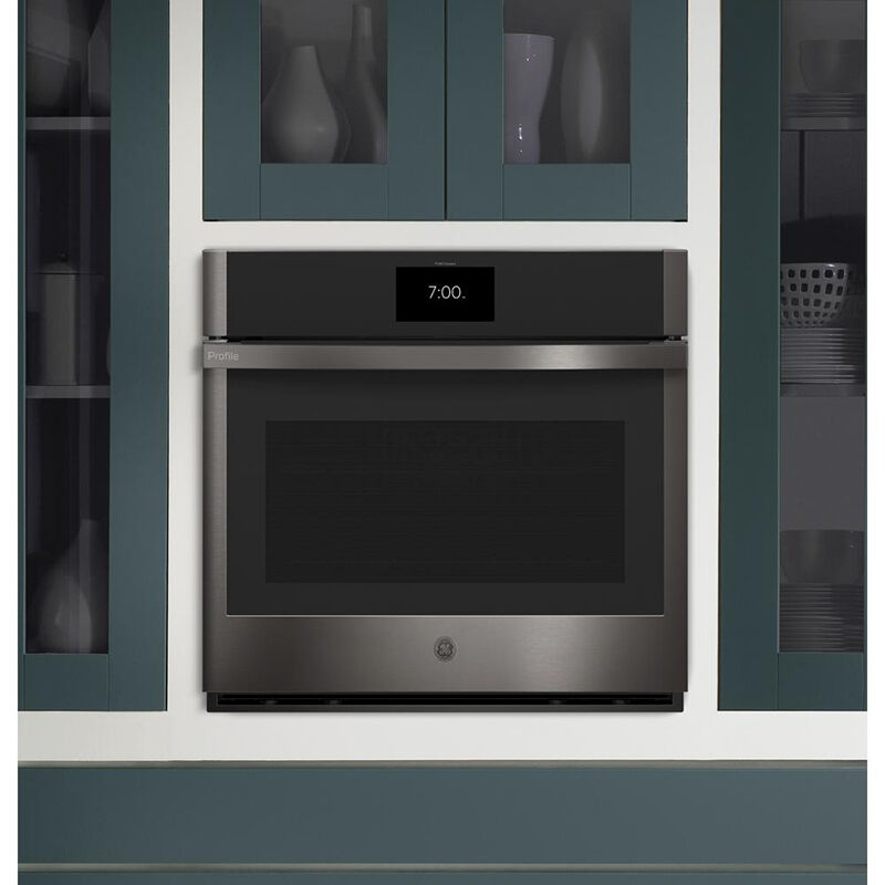 ge black stainless wall oven