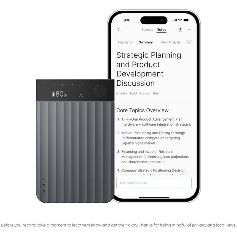 Plaud Note Pro Flow Edition - Black, , hires