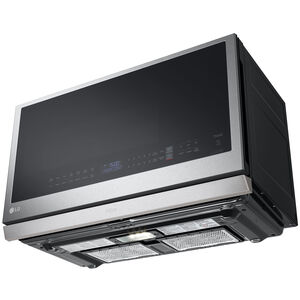 LG 30 in. 2.1 cu. ft. 1050W Smart Over-the-Range Microwave with 400 CFM & Sensor Cooking - PrintProof Stainless Steel, PrintProof Stainless Steel, hires