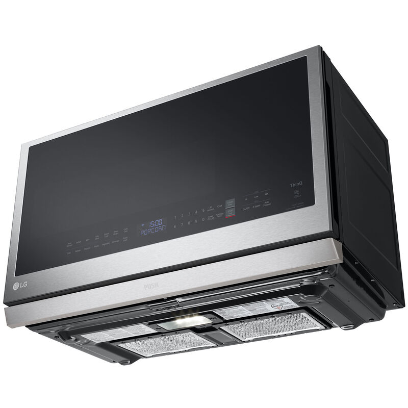LG 30 in. 2.1 cu. ft. 1050W Smart Over-the-Range Microwave with 400 CFM & Sensor Cooking - PrintProof Stainless Steel, PrintProof Stainless Steel, hires