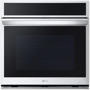 LG 30 in. 4.7 cu. ft. Smart Steam Electric Single Wall Oven with True European Convection - PrintProof Stainless Steel, , hires