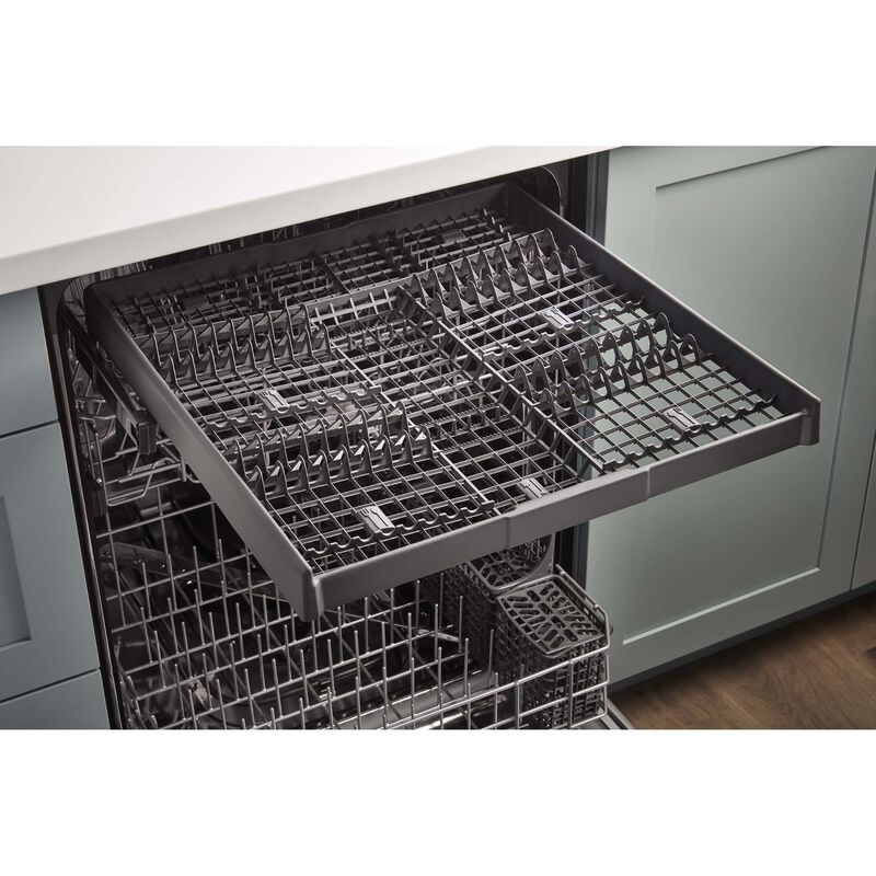 Whirlpool 24 in. Top Control Dishwasher with 47 dBa Sound Level, 3rd-Rack & Pocket - Fingerprint Resistant Stainless, , hires