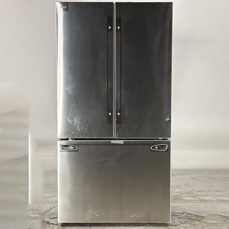 LG 36 in. 26.5 cu. ft. Smart Counter Depth French Door Refrigerator with Internal Water Dispenser - Stainless Steel (Open Box Fair Condition), , hires