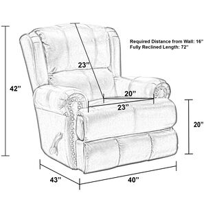 Catnapper Duncan Manual Glider Recliner - Walnut, Walnut, hires
