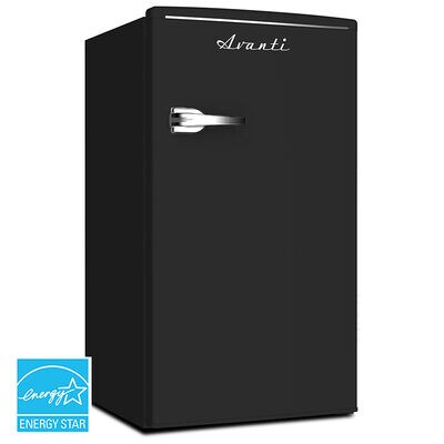 Avanti 18 in. 3.1 cu. ft. Mini Fridge with Freezer Compartment - Black | RMRS31X1B-IS