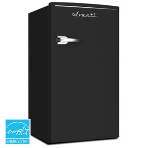 Avanti Retro Series 18 in. 3.1 cu. ft. Mini Fridge with Freezer Compartment - Black, Black, hires