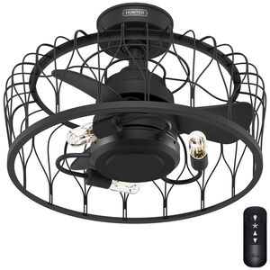 Hunter 36 in. Rotonda Ceiling Fan with LED Light Kit & Handheld Remote - Matte Black, , hires