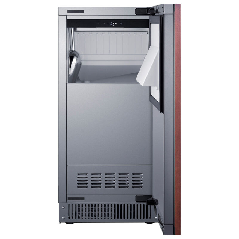 Summit 15 in. Built-In Undercounter Ice Maker with 26 lb. Ice Storage, Auto-Defrost & Digital Control - Custom Panel Ready, , hires