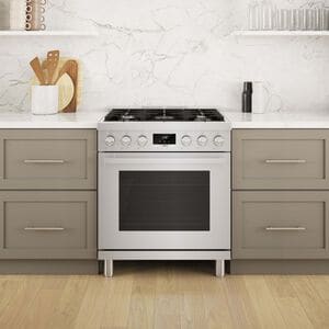 Bosch 800 Series 30 in. 3.6 cu. ft. Standard Convection Gas Range with 5 Sealed Burners - Stainless Steel, , hires