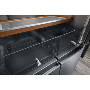 KitchenAid 36 in. 19.4 cu. ft. Counter Depth 4-Door French Door Refrigerator with Ice Maker - Stainless Steel, , hires