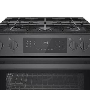Bosch 800 Series 30 in. 4.8 cu. ft. Standard Convection Slide-In Gas Range with 5 Sealed Burners - Black Stainless Steel, , hires