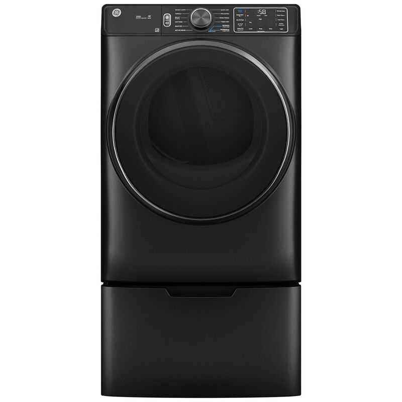 GE 28 in. 7.8 cu. ft. Smart Stackable Gas Dryer with Sensor Dry, Sanitize & Steam Cycle - Carbon Graphite, Carbon Graphite, hires