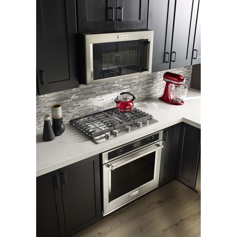 KitchenAid 30 in. 5-Burner Natural Gas Cooktop with Simmer Burner & Power Burner - Stainless Steel, , hires