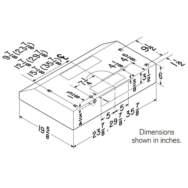 Broan Glacier BCSEK1 Series 36 in. Standard Style Range Hood with 2 Speed Settings, 300 CFM & 2 LED Lights - Black, , hires