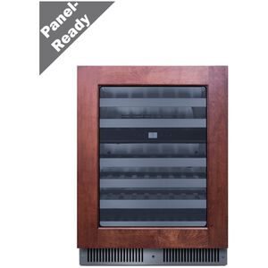 Summit 24 in. Undercounter Left-Hinged Wine Cooler with Metal Racks, Dual Temperature Zones & 48 Bottle Capacity - Custom Panel Ready, , hires