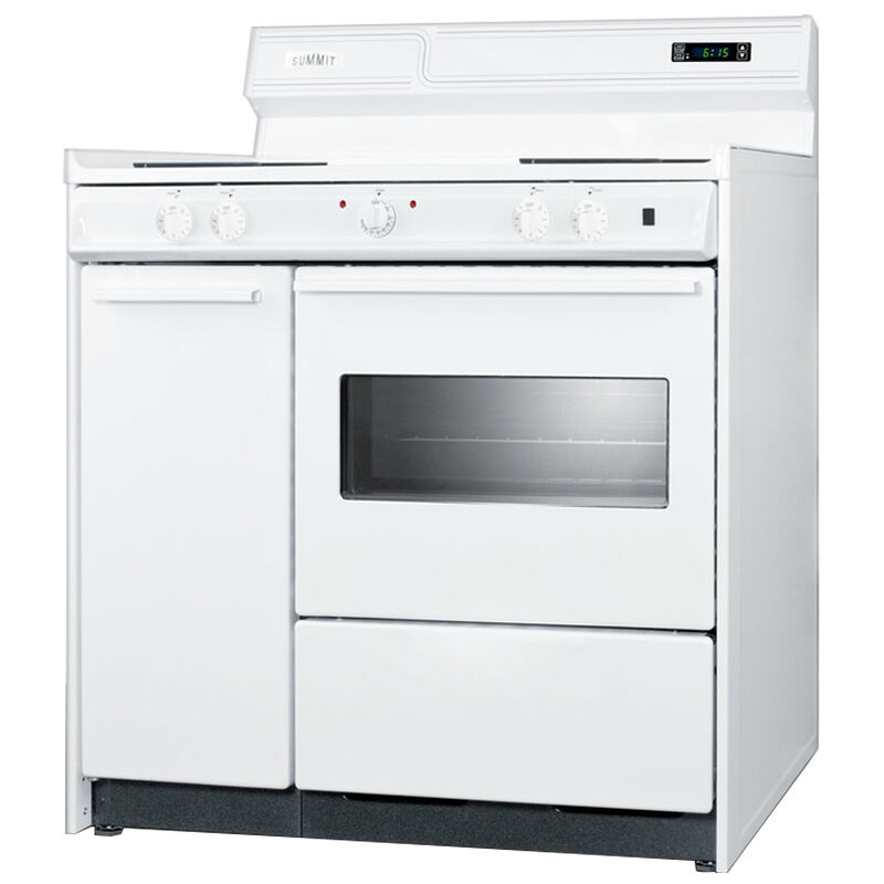 Summit 36 in. 2.9 cu. ft. Oven Freestanding Electric Range with 4 Coil Burners - White, , hires