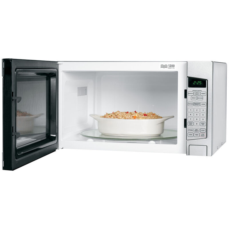 GE Profile 24 in. 2.2 cu.ft Countertop Microwave with 10 Power Levels & Sensor Cooking Controls - Stainless Steel, , hires