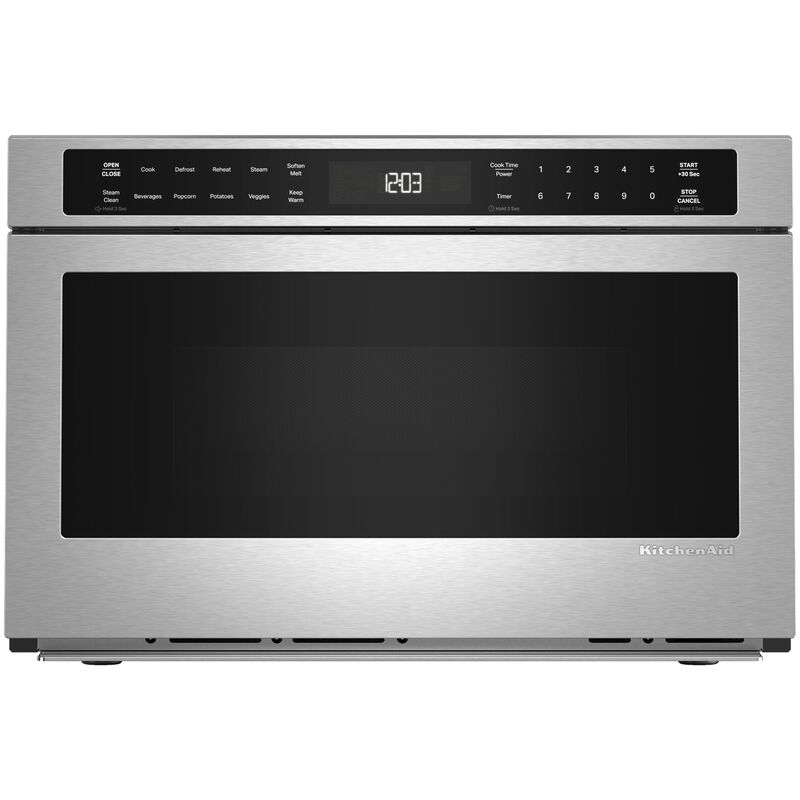 KitchenAid 24 in. 1.3 cu. ft. 950W Drawer Microwave with Sensor Cooking - Stainless Steel with PrintShield Finish, , hires