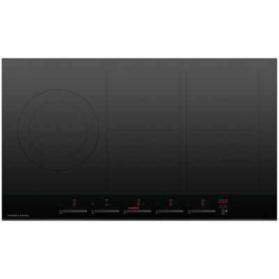 Fisher & Paykel Series 9 Minimal Series 36 in. 5-Burner Induction Cooktop with Power Burner - Black | CI365DTB4