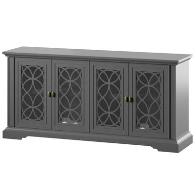 Bell'O TV Stand for TVs up to 65 with Screen Printed Doors - Antique Gray | TC6077889PG2