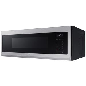 Samsung 30 in. 1.1 cu. ft. 1100W Low Profile Smart Over-the-Range Microwave with 550 CFM & Sensor Cooking - Stainless Steel, Stainless Steel, hires