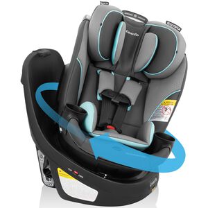Evenflo Revolve 360 Slim 2-in-1 Rotating Car Seat - Carver Blue, , hires
