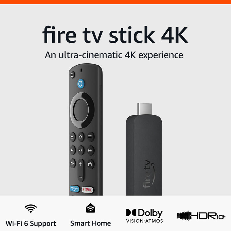 Amazon Fire TV Stick 4k Streaming Device, Wifi 6, (Includes TV Controls), , hires