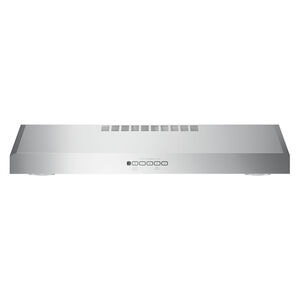 GE 30 in. Standard Style Range Hood with 4 Speed Settings, 310 CFM, Convertible Venting & 2 Halogen Lights - Stainless Steel, , hires